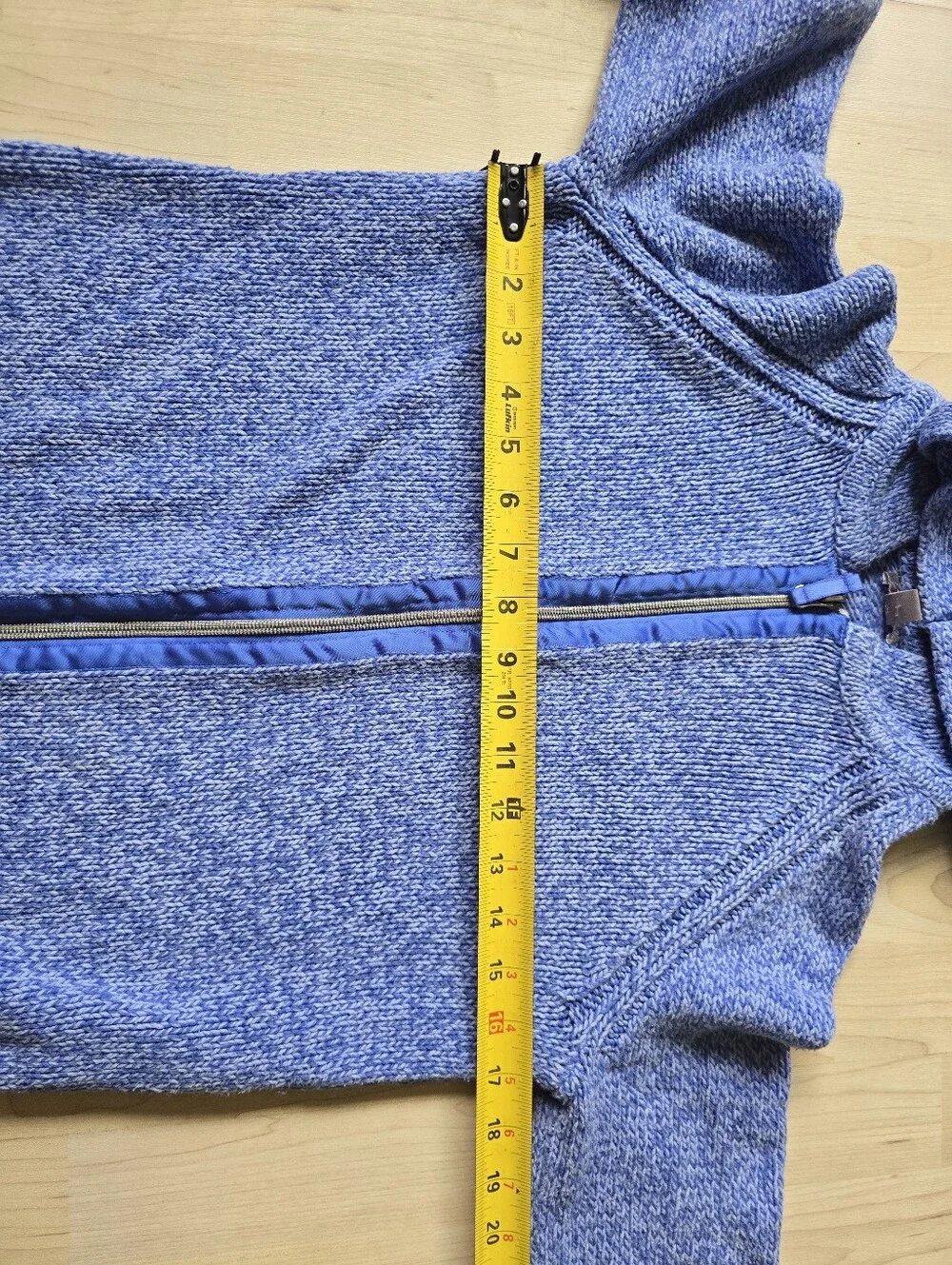 J.Jill Full Zip Hooded Cotton Blend Sweater Size Small